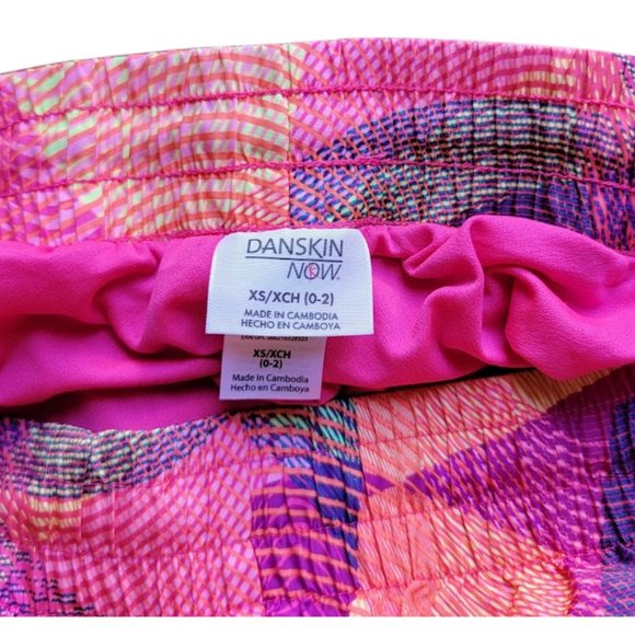 Danskin Now- Maui Swirl (pink, purple & yellow) Running Short w/ Liner, SZ: XS - Picture 7 of 10